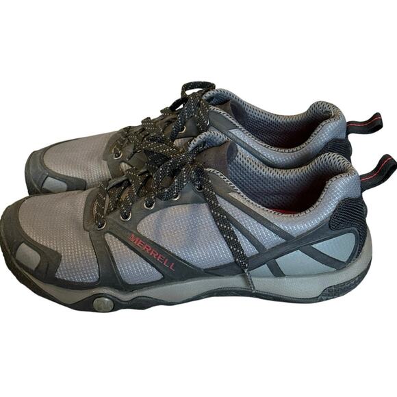 Merrell Castle Rock Hiking Athletic Trail Shoes- Grey, Black, Red - Men’s Size 9 - Picture 2 of 7